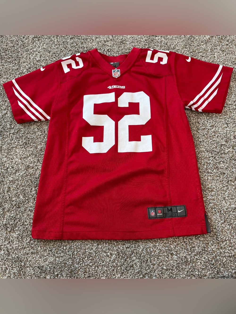 San Francisco 49ers Patrick Willis Jersey #52 Youth Medium Nike On Field Red NFL